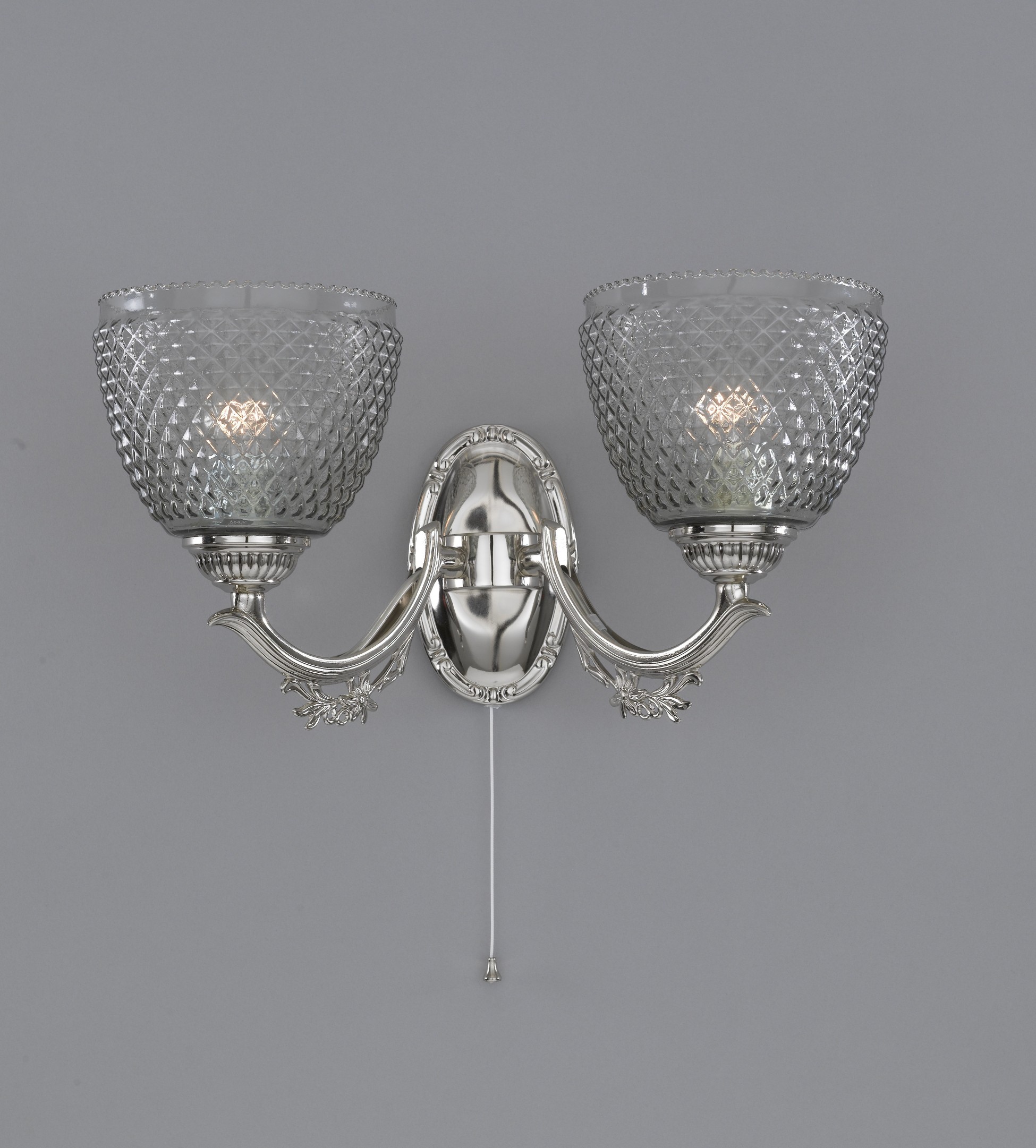Iron and brass wall light with blown smoked glass Reccagni Store