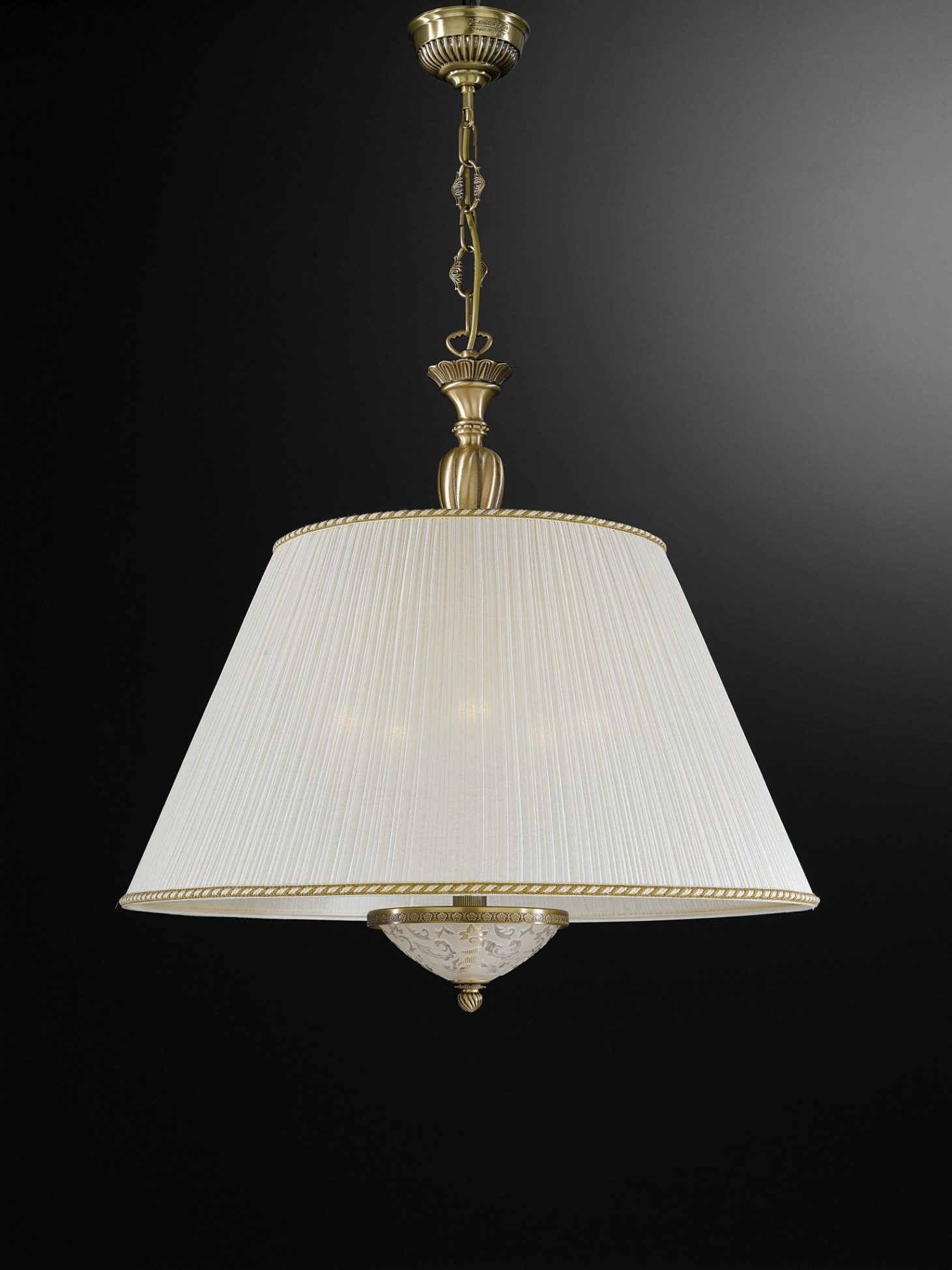 5 Lights Brass And Frosted Glass Pendant Lamp With Shade 60 Cm 5 Lights Brass And Frosted Glass Pendant Lamp With Shade 60 Cm