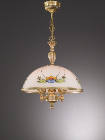 brass pendant light with decoration  