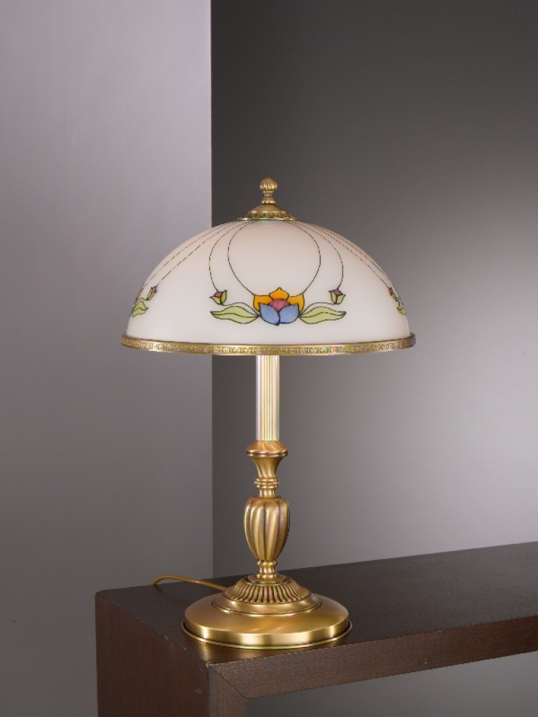Lampada da tavolo vintage in ottone e vetro di A. Boffelli Milano, Italia  1935