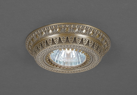 Traditional brass recessed ceiling spotlight