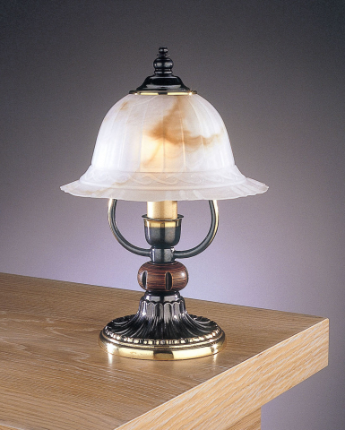 Solid brass bedside lamp Bronze. P.2801