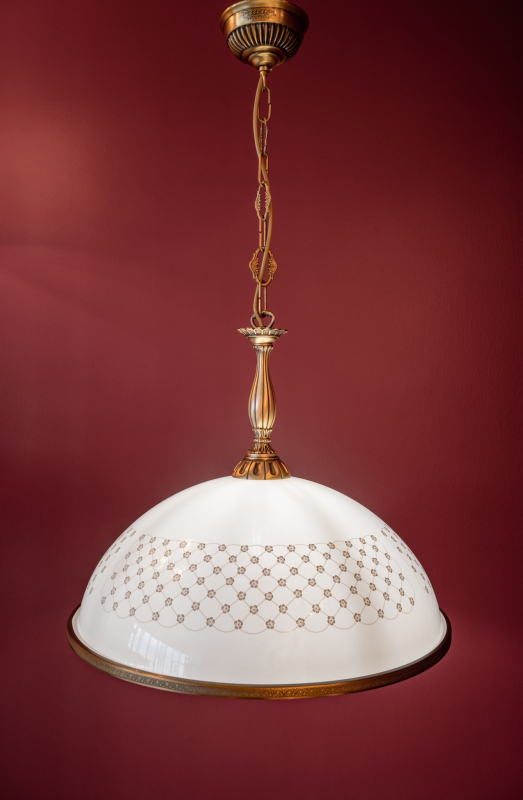 Brass pendant lamp with 