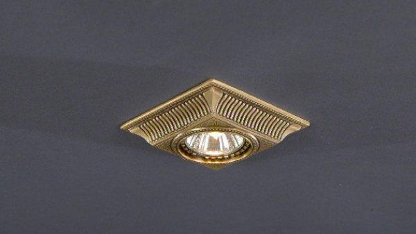 Faretto da incasso a soffitto in ottone spot 1084