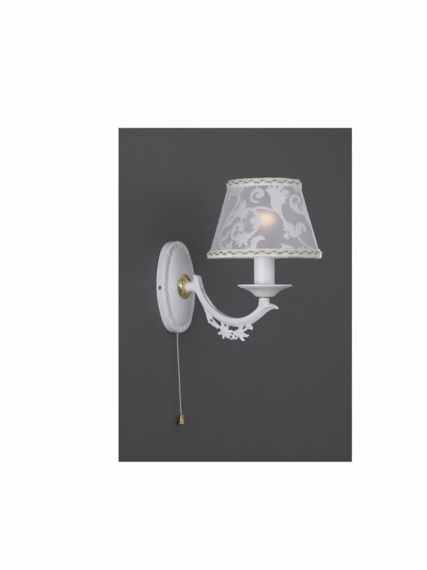 1 light matt white iron - brass wall sconce with lamp shades
