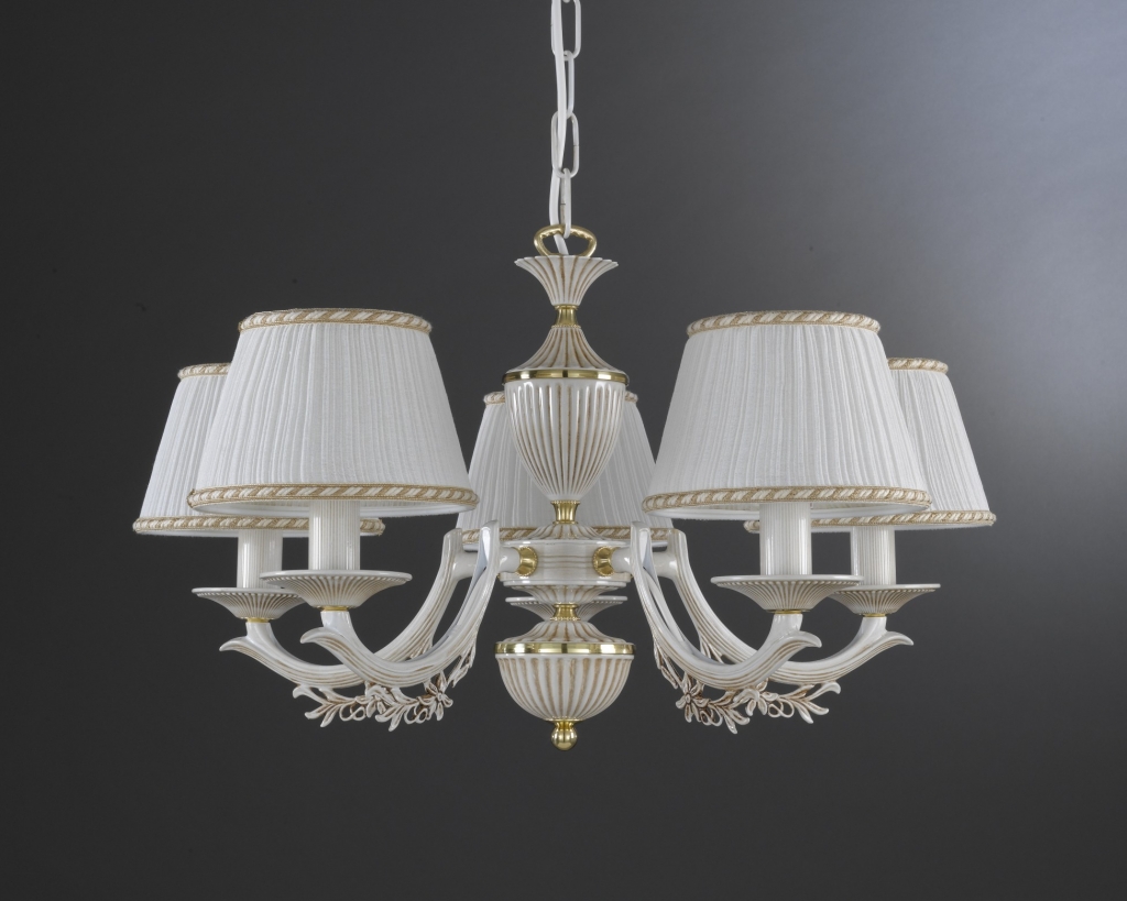 white chandelier lamp shades