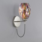 Wandleuchte mit einem Licht, Nickel-Finish, mundgeblasenes Glas mehrfarbig Murrina A.10009/1