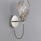 Wall lamp, Nickel finish, blown glass multicolored A.10015/1