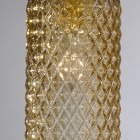 Wandleuchte in Messing mit einem Licht, Satin Gold Finish, mundgeblasenes Glas in Bronze farbe A.10030/1