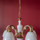 Classic brass chandelier with 5 lights. L.8210/5