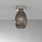 Ceiling lamp, Nickel finish, blown glass in Ametyst color PL.10007/1