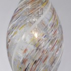 Suspension lamp with 3 lights, Nickel finish, blown glass multicolored Murrina L.10015/3